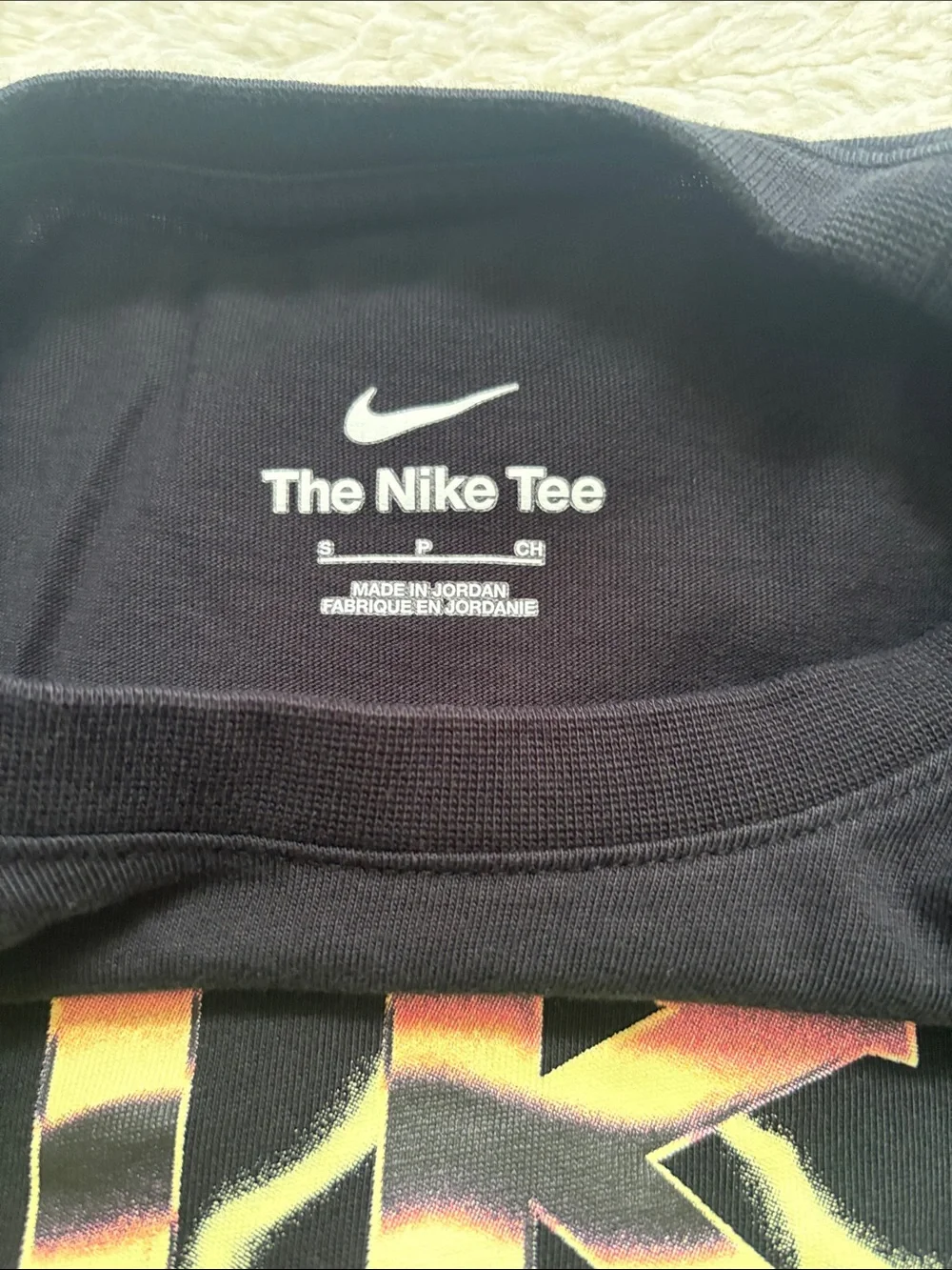 Nike Black Tee with Bulldog Graphic and Lightning